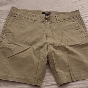 Saks Fifth Avenue Khaki Flat Front Shorts